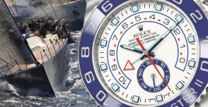 The 44 mm copy Rolex Yacht-Master II 116680 watches have white dials.