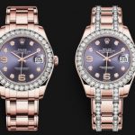UK Two Purple Dials Fake Rolex Pearlmaster 86285 Watches For Sale