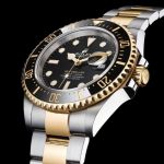 The 18ct gold-Oystersteel copy watches have black dials.