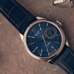 The blue dials fake watches have blue straps.