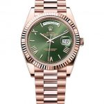 LeBron James Rocked Pink-Gold High Quality Rolex Day-Date Fake Watches UK To Lionel Messi’s First Inter Miami Game