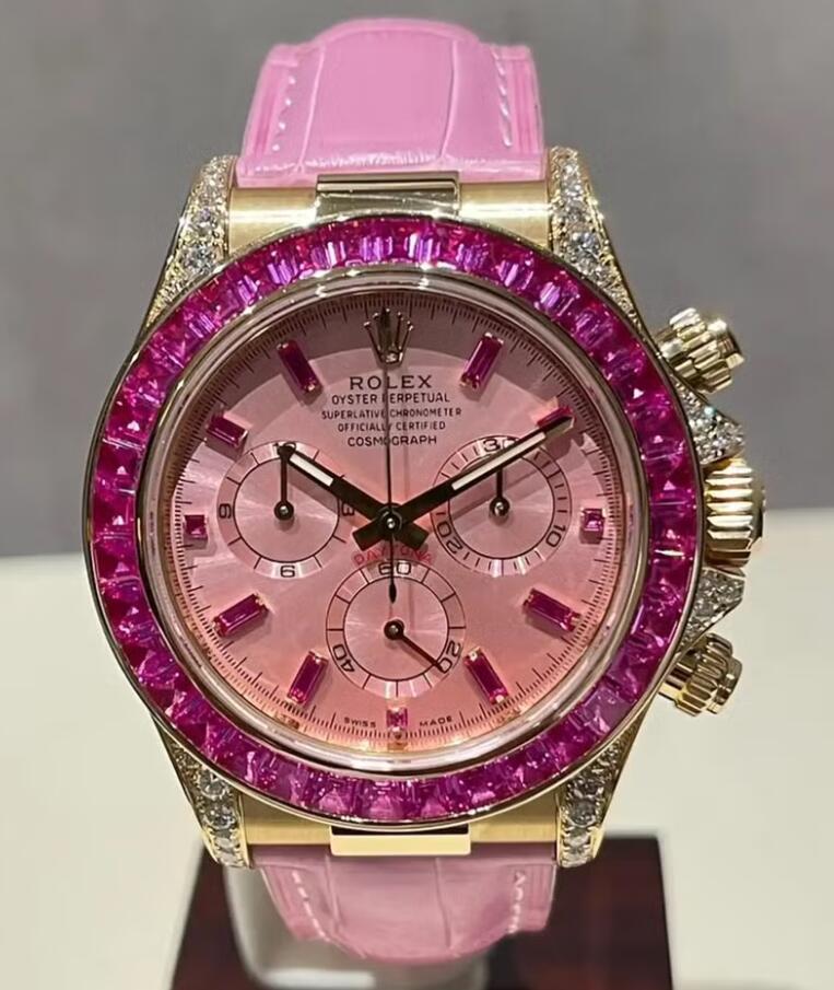 Only 10 Exist: The £700k UK Perfect Replica Rolex Daytona “Barbie” Watches Spotted On Messi And Wahlberg That’s Taken Over The A-List